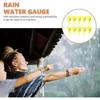 Outdoor Rain Gauge Rainfall Gauge: Rain Measure Stake Tube Garden Rain Measuring Cup For Outside Yard Lawn Land Rain Volume Measure Tools(yellow)(10pc