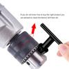 Drill Chuck Key Ratchet Spanner Drill Chuck Key Wrench Electric Drill Clamping Tool with 1/4'' Pilot T-Wrench