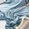 Double Thicken Lamb Cashmere Blanket 150x200cm Solid Color Bedroom School Travel Home Super Soft Fabric for Queen Bed Sofa