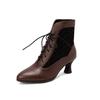 2025 Short Boots  Pointy High Heels Tie Women's Boots Large Women's Shoes Botines Mujer Botas Mujer Invierno Botas De Mujer