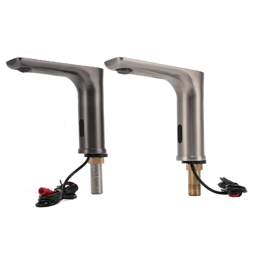 Бесконтактный электронный смеситель с питанием от батареи, вертикальный смеситель для раковины в ванной комнате, наружная резьба G1/2