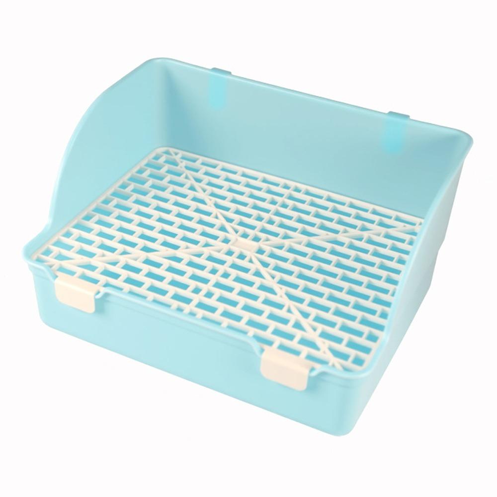 Прямоугольный лоток для кроликов с защитой от рассыпания Туалетный ящик для домашних животных Туалет для дрессировки кроликов Ванная комната для животных