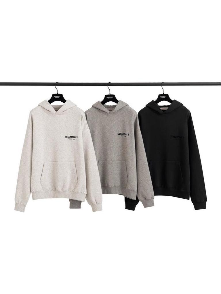 Мужская толстовка с капюшоном FOG Fear of God ESSENTIALS, американский стиль, с начесом