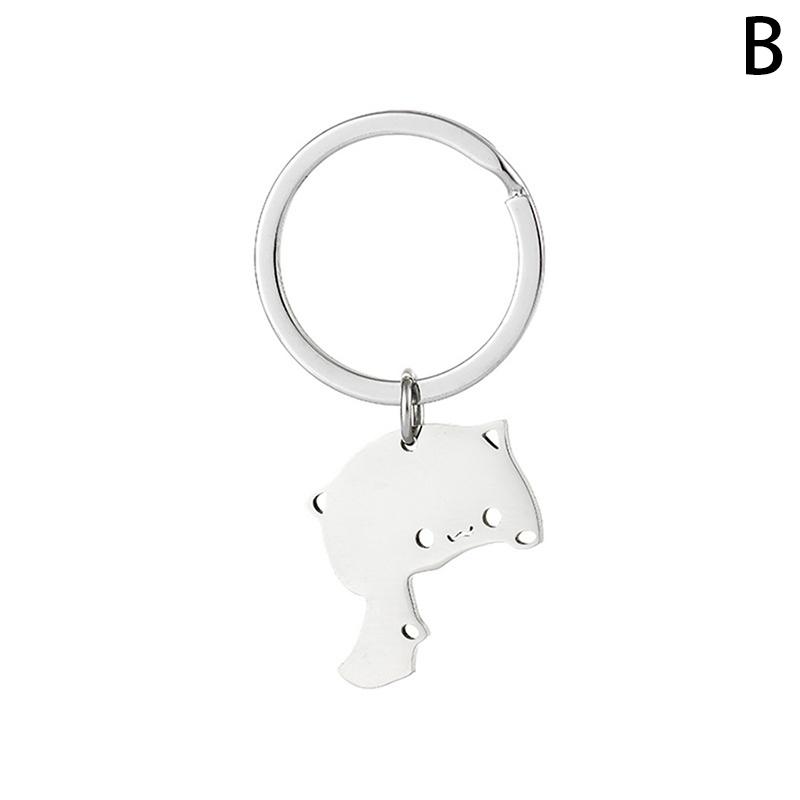 Креативный милый брелок из нержавеющей стали с мультяшным котом, пара животных, брелок для ключей, подвески, подарок дружбы на день Святого Валентина
