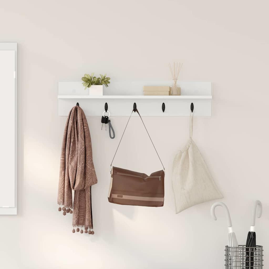 Wall Mounted Nightstand White 80 x 10.5 x 18 cm Particleboard