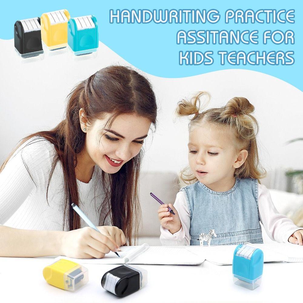 Эффективный штамп с пунктирными линиями для письма от руки, пластиковый самонаборный штамп, линейный ролик, родители