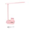 LED Desk Lamp 3 Colors Stepless Dimming Touch Control Eye Protection LED Reading Light with USB Output Pink