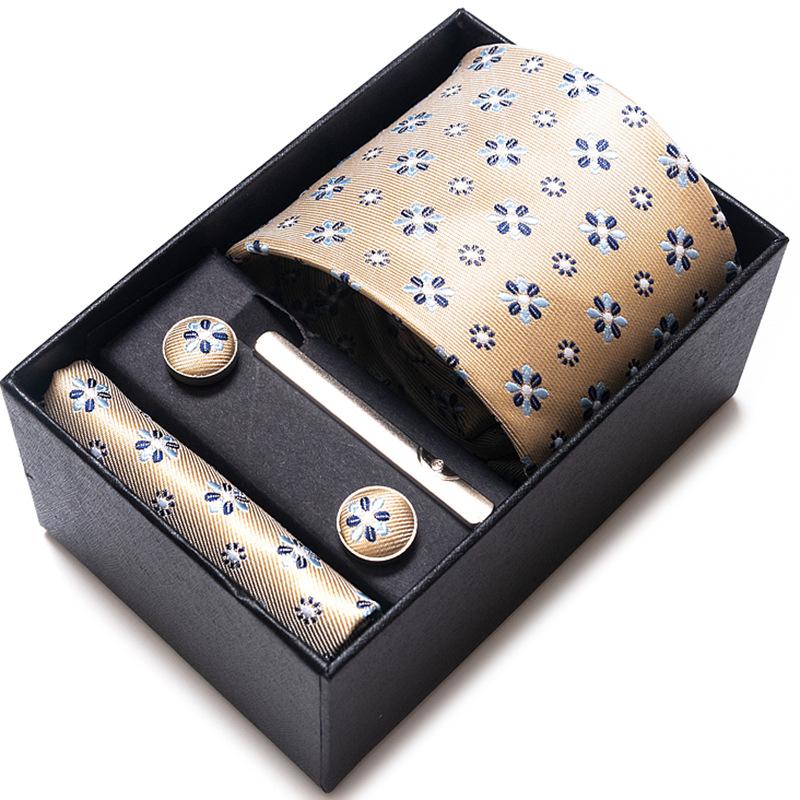 Подарочная коробка мужской галстук 8 см деловой костюм жаккард пряжа деловой карьера галстук набор мужской