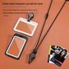 Double-Sided Transparent ID Card and Badge Holder with Round Silicone Lanyard