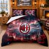 Печатный комплект постельного белья из 3 предметов с узором AC Milan, простыня, наволочка для декора спальни