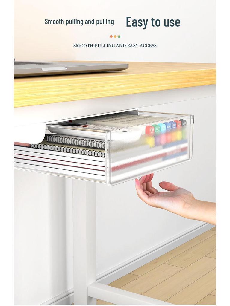 Невидимый органайзер под стол: Ящик без сверления для офисных канцелярских принадлежностей