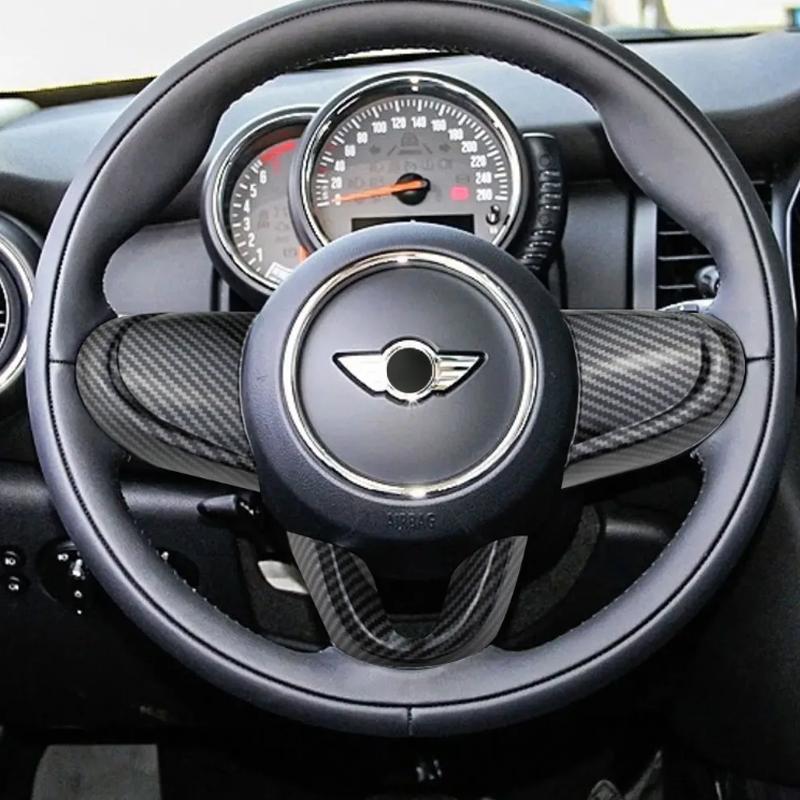 Для BMW MINI Cooper F54 F55 F56 F57 F60 ABS Текстура Карбона Накладки на Панель Рулевого Колеса Автомобиля Рамка Наклейки Декоративная Отделка Аксессуары