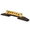 Yibuy Adjustable Archtop Jazz Guitar Bridge with Gold-Plated Alloy Hardware and Rosewood Material