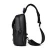Men Waterproof Leather Film Chest Bag Lightweight Urban Shoulder Sling Bag Casual Crossbody Pack