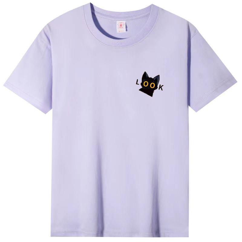 Футболка из хлопка с коротким рукавом, женская, свободная, модная, со средним рукавом, летняя, винтажная футболка