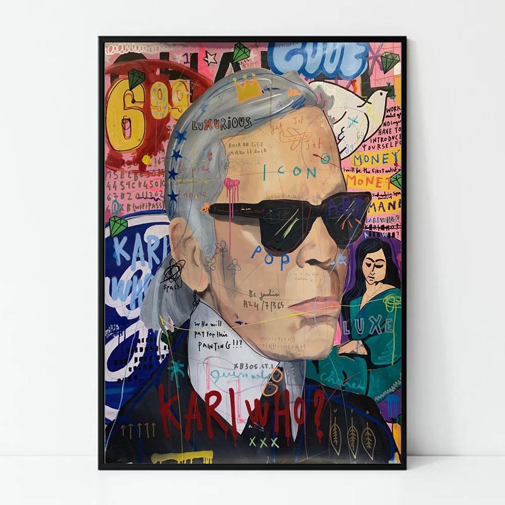 Street Graffiti Style Wall Art Poster Fashion Mona Lisa Lady Liberty Home Room Decor Canvas Painting Mural Picture Print Artwork