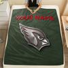 Custom Name,Arizona Cardinals Printed Flannel Blanket, soft throw for bedroom sofa, washable, Christmas present, great gift.