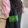 Kawaii Transparent Crossbody Bag Candy Color Mini Lipstick Bag Trendy Jelly Shoulder Bag  Female