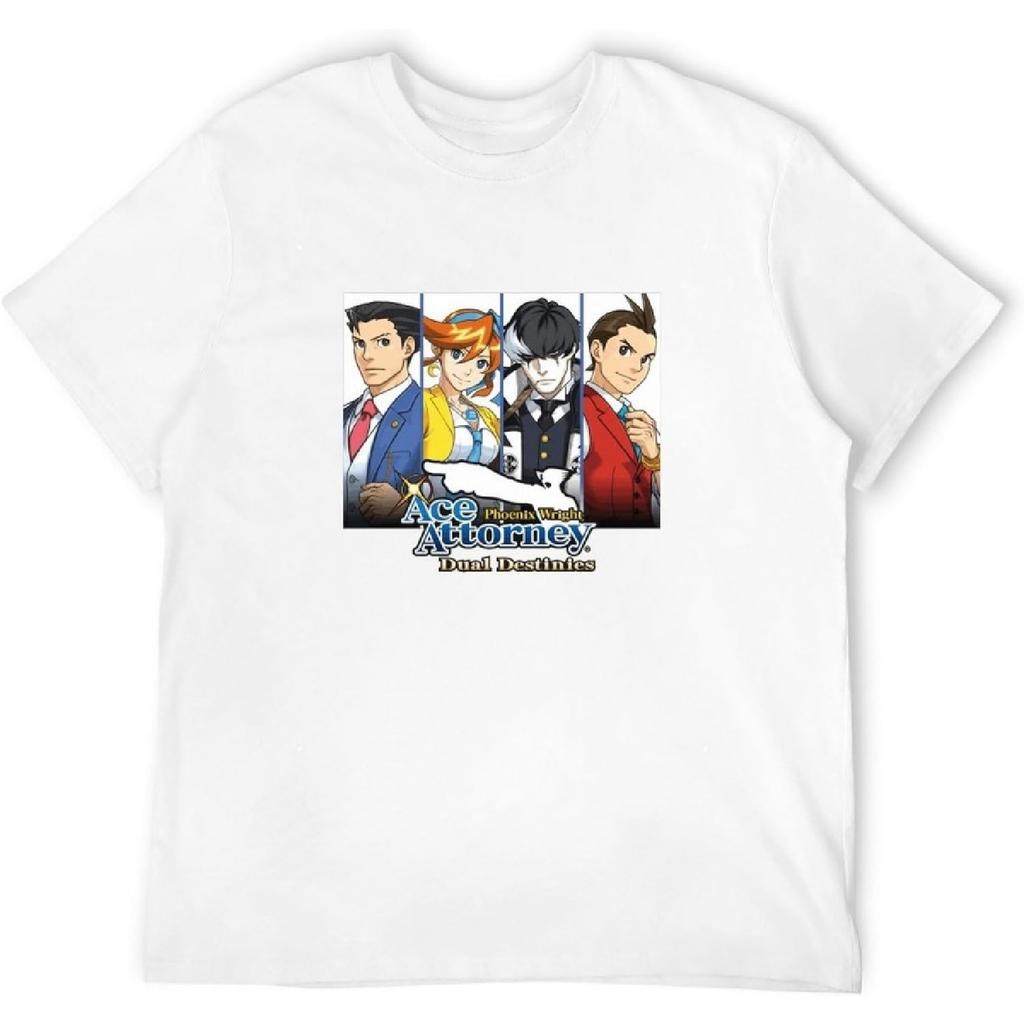 Мужская футболка XINYIFENG Ace Attorney Dual Destinies Белая