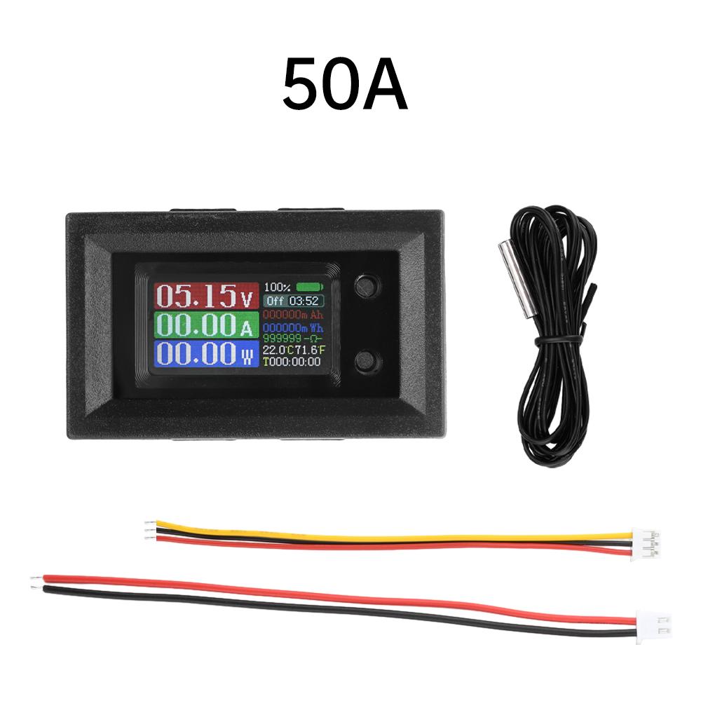 DC4-30V 10/50/100A 0.96-inch Color Screen Low Voltage Power Supply Voltage Current Power Multifunctional Measuring Instrument