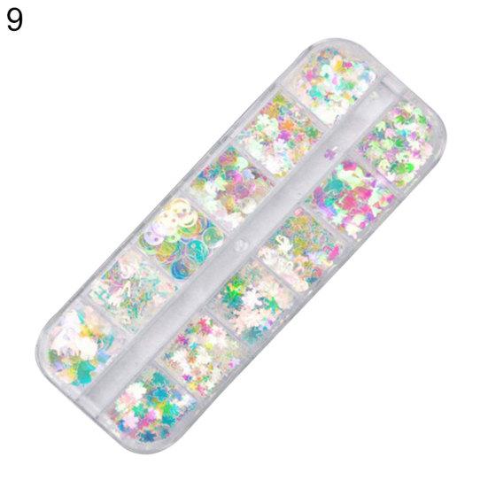 Нейл-арт бабочка звезда сердце круг блестки своими руками блестящие хлопья маникюр декор