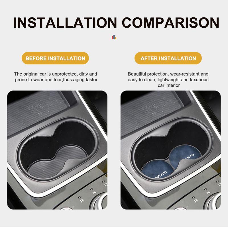 Car Coaster Water Cup Seat Non-slip Mat accessories For KIA Cerato Proceed Venga Sedona Forte Stonic Picanto