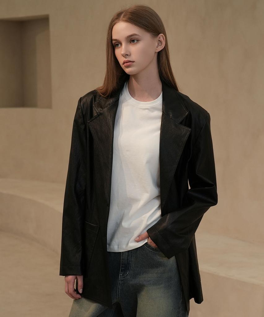 Waarforwoman Leather Pocket Jacket Single