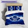Toronto Maple Leafs Printed 3PCS Bedding Set Soft Breathable Duvet Cover Pillowcases Set Washable Bedroom Decor Home Gift