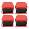 4PCS Plastic Worm Bait Holder with Clip Worm Storage Case Durable Fishing Bait Box  for Lure Storage