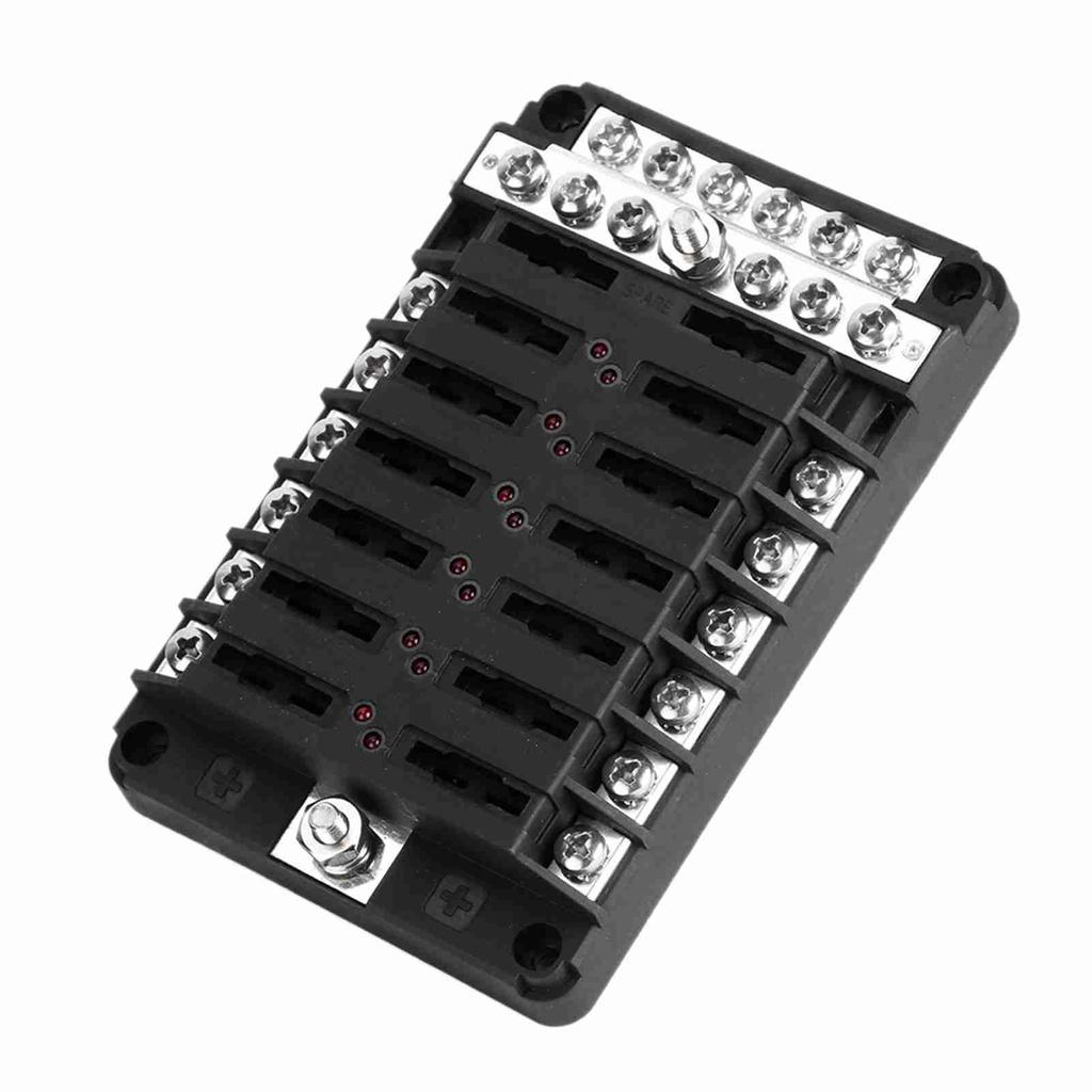 12-контактный лезвийный предохранительный блок ATO ATC держатель блока водонепроницаемый чехол с индикатором для автомобиля грузовика морского автобуса