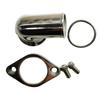 15°/45°/90° Swivel Polished Water Neck Thermostat Housing for Chevrolet SBC BBC 283 302 305 327 350 383 396 427 454 502 Silver