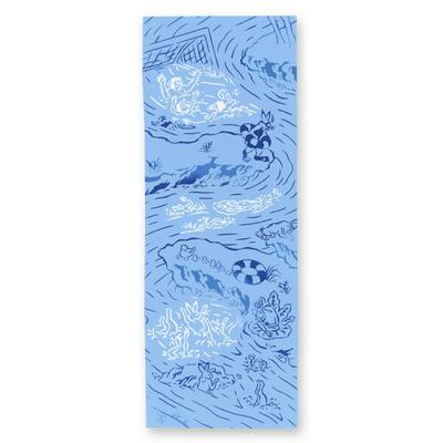 Полотенце Miyamoto Kenema Tenugui Ручное Choju Jinbutsu Giga Jinbutsu Сделано в 33 x 90 50259 Полотенце, (Чоджу Гига) """Плавание 24,"" Япония, Синий, Прибл.". см,