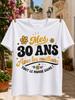 French Mes 30 Ans Avec Les Meilleurs Text Gold Floral Spread And Elegant Script Unisex All Unisex All Tshirt