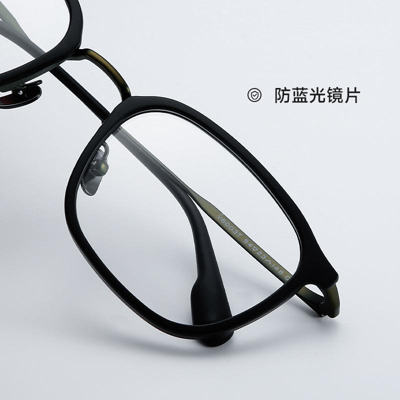 Japanese-style handmade pure titanium eyeglass frames, retro and business-oriented, for men Women's glasses frame, looks slim without makeup, can be