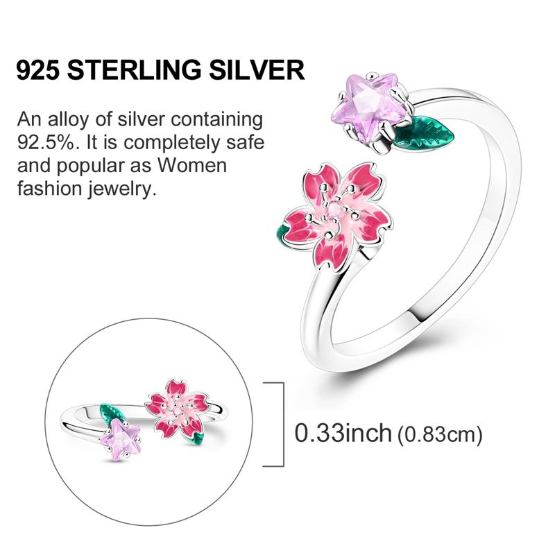 Original Rings 925 Silver Simple Sparkling Heart Bow Dragon Firefly Star Moon Ring for Women Girls Wedding Jewelry Gift