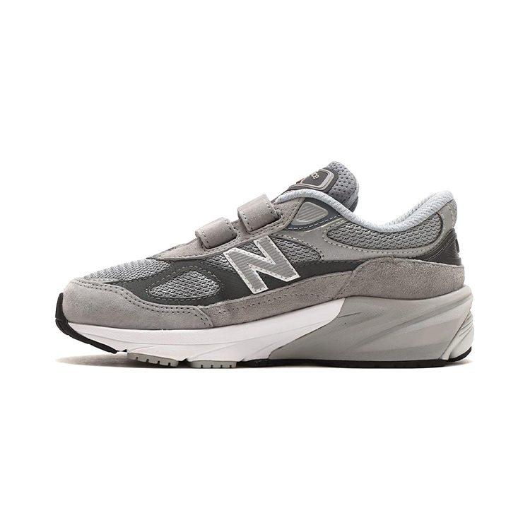 New Balance NB 990 V6 Устойчивые к истиранию Низкие детские беговые кроссовки Серые Дошкольные PV990GL6