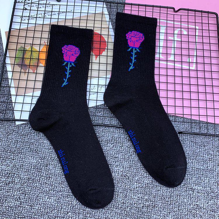 Korean-European Hip-Hop Street Style Long Tube Cotton Socks for Men and Women