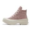 Chuck Taylor All Star Lugged 2.0 High Striped Knit - Stone Mauve Unisex Sneakers Pink Saddle Egret A03243C