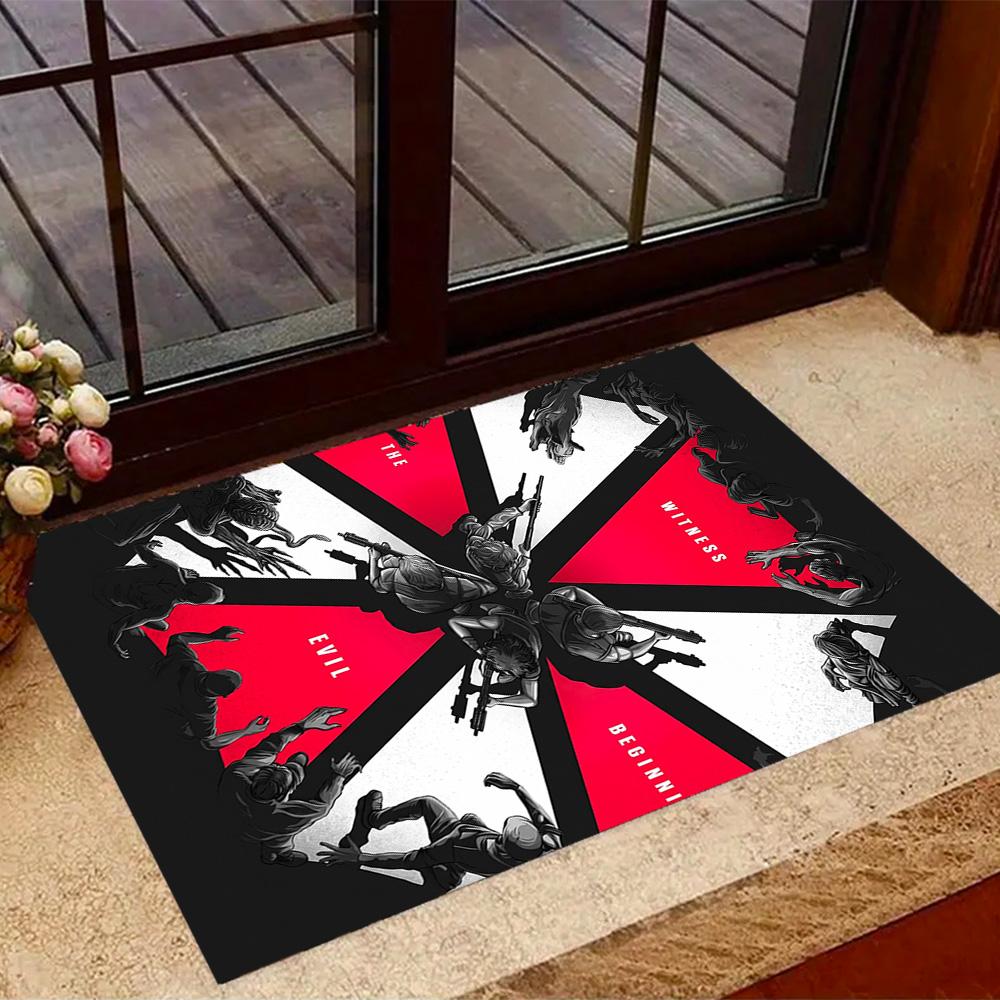 Resident Evil: Umbrella Horror Carpet Design for Dormitory Kitchen Playrooms Balcony Antislip Carpet Decorate Offices Gift for Festivals