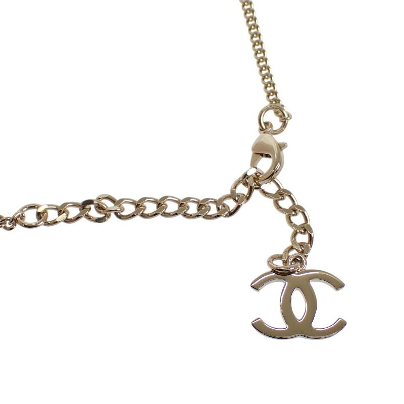 CHANEL  ABG722B22896 Necklace Champagne Gold metal/leather Women