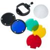 INSSTRO Color Honeycomb Dome Diffuser Flash Accessory Set Easy To Attach and Detach Compatible with Godox and Other Flashes Universal Version TR-07