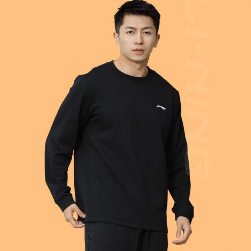 Мужские футболки Li Ning с круглым вырезом, средняя посадка YTLV061-1