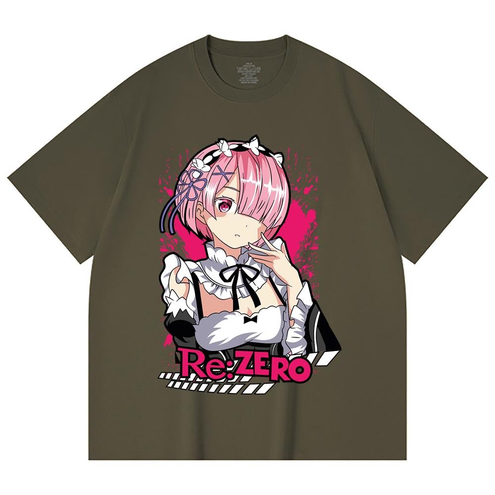 Унисекс футболка из 100% хлопка плотностью 230 г/м² с принтом Ram из ReZero V3