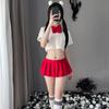 Японская школьная форма для девочек, белая футболка с коротким рукавом, топ, плиссированная юбка, модный костюм для косплея для сексуальных девушек, комплект студенческих костюмов