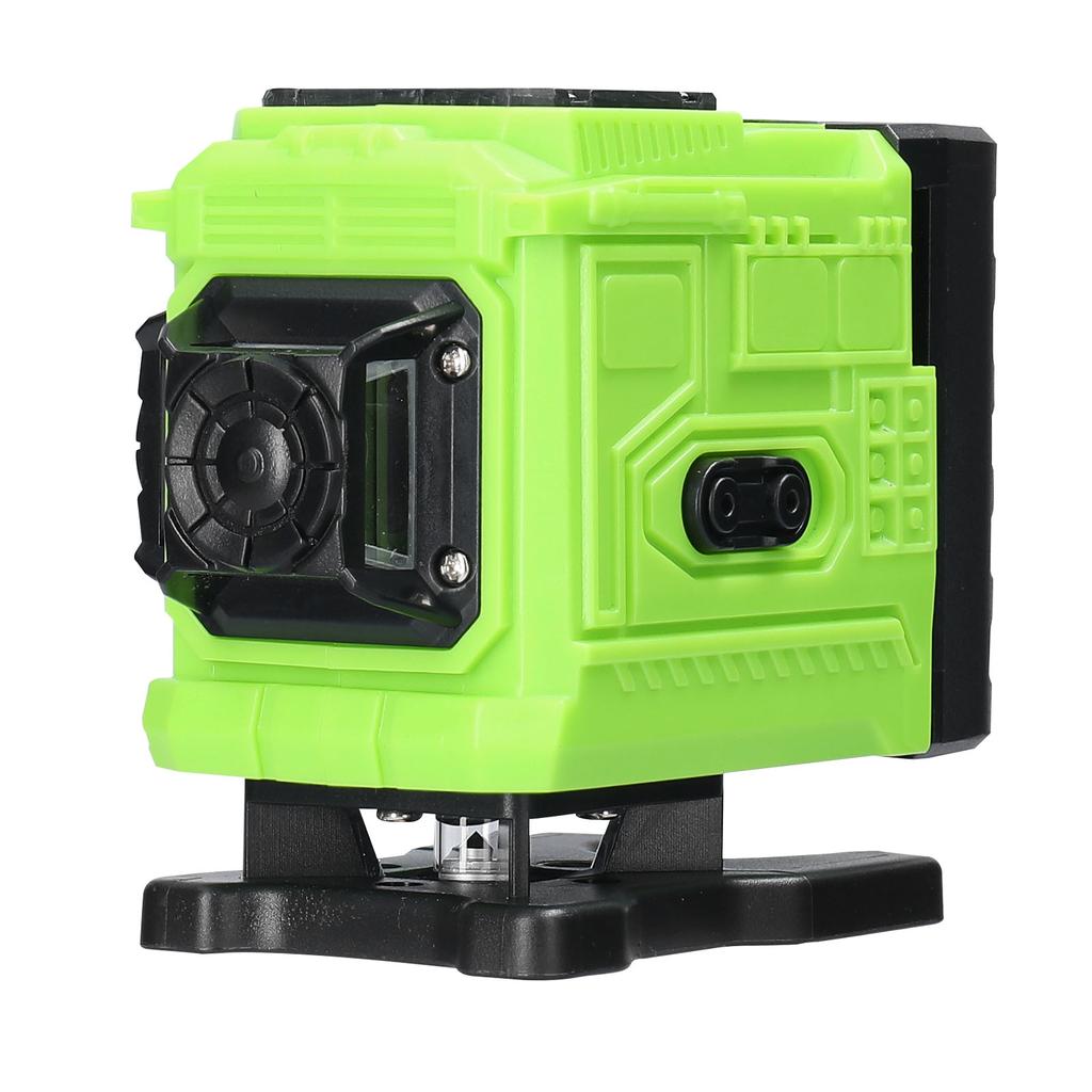 Многофункциональный лазерный уровень с зеленым лучом, 12 линий, 3 градуса, самовыравнивающийся, аккумуляторный, литиевая батарея, нивелирование