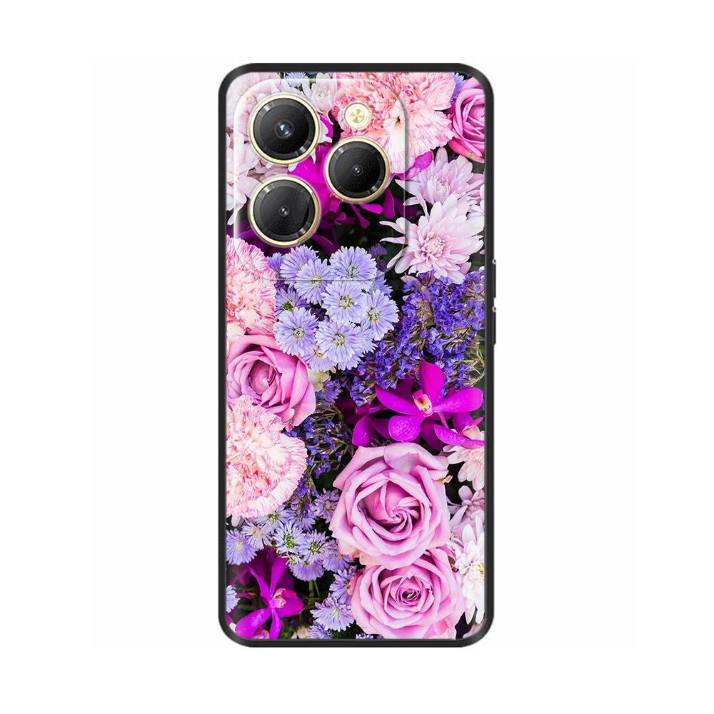 Для чехла Infinix Hot 40 Pro Ударопрочный Силиконовый Мягкий Чехол для Телефона Задняя Крышка для Infinix Hot 40 Pro Hot40 40i Hot40i Чехлы Fundas