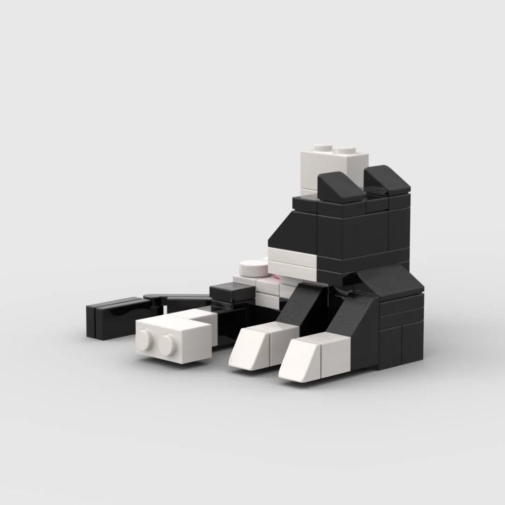 Серия Животные 62 шт. MOC Кирпичики Фигурки Кошек DIY Строительные блоки Детские развивающие игрушки для детей Подарок на день рождения