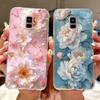 Phone Case For Samsung Galaxy A8+ (2018) SM-A730F / A8 (2018) SM-A530F Elegant Floral Butterfly Soft Silicone TPU Cases