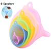 6-5 шт./комплект, складывающиеся прозрачные цветные воронки, многофункциональные домашние воронки конфетного цвета