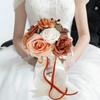 1 шт. Свадебные букеты для невесты, свадебный букет для подружки невесты, подружка невесты держит цветы для украшения свадьбы, искусственные розы, цветы, домашний декор